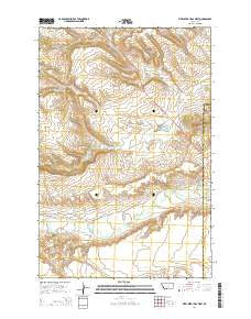 Pike Creek Hills West Montana Current topographic map, 1:24000 scale, 7.5 X 7.5 Minute, Year 2014
