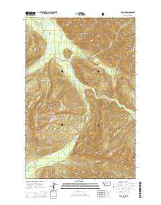 Pilot Peak Montana Current topographic map, 1:24000 scale, 7.5 X 7.5 Minute, Year 2014