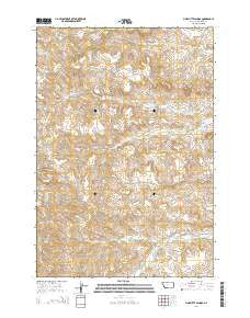 Pine Butte School Montana Current topographic map, 1:24000 scale, 7.5 X 7.5 Minute, Year 2014