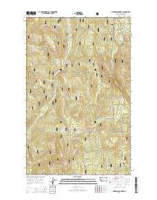 Pinkham Mountain Montana Current topographic map, 1:24000 scale, 7.5 X 7.5 Minute, Year 2014