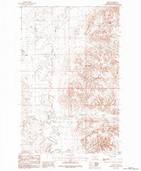 Pinks Montana Historical topographic map, 1:24000 scale, 7.5 X 7.5 Minute, Year 1984