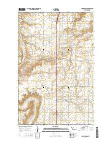 Pioneer School Montana Current topographic map, 1:24000 scale, 7.5 X 7.5 Minute, Year 2014
