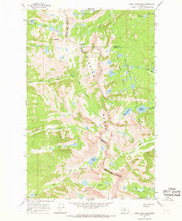 Piper-Crow Pass Montana Historical topographic map, 1:24000 scale, 7.5 X 7.5 Minute, Year 1965