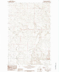 Pipes Coulee Montana Historical topographic map, 1:24000 scale, 7.5 X 7.5 Minute, Year 1985