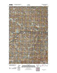 Pipes Coulee Montana Historical topographic map, 1:24000 scale, 7.5 X 7.5 Minute, Year 2011