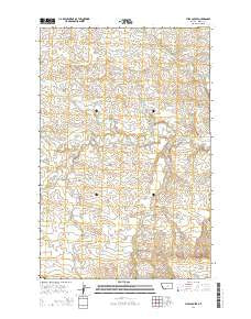 Pipes Coulee Montana Current topographic map, 1:24000 scale, 7.5 X 7.5 Minute, Year 2014