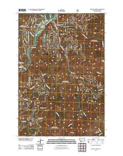 Piquett Creek Montana Historical topographic map, 1:24000 scale, 7.5 X 7.5 Minute, Year 2011