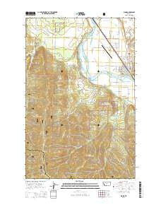 Plains Montana Current topographic map, 1:24000 scale, 7.5 X 7.5 Minute, Year 2014