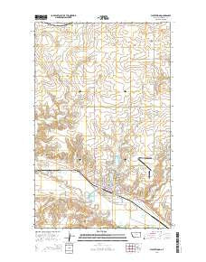 Plentywood Montana Current topographic map, 1:24000 scale, 7.5 X 7.5 Minute, Year 2014