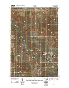 Plevna Montana Historical topographic map, 1:24000 scale, 7.5 X 7.5 Minute, Year 2011
