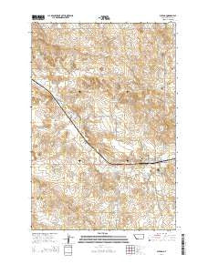 Plevna Montana Current topographic map, 1:24000 scale, 7.5 X 7.5 Minute, Year 2014