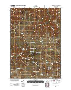 Poker Jim Butte Montana Historical topographic map, 1:24000 scale, 7.5 X 7.5 Minute, Year 2011