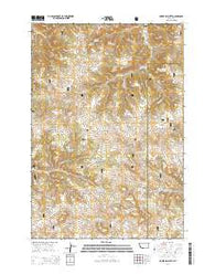 Poker Jim Butte Montana Current topographic map, 1:24000 scale, 7.5 X 7.5 Minute, Year 2014