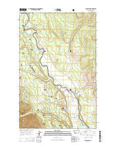 Polebridge Montana Current topographic map, 1:24000 scale, 7.5 X 7.5 Minute, Year 2014