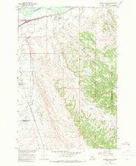 Pompeys Pillar Montana Historical topographic map, 1:24000 scale, 7.5 X 7.5 Minute, Year 1967