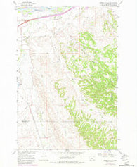 Pompeys Pillar Montana Historical topographic map, 1:24000 scale, 7.5 X 7.5 Minute, Year 1967