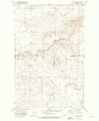Poplar Coulee Montana Historical topographic map, 1:24000 scale, 7.5 X 7.5 Minute, Year 1973