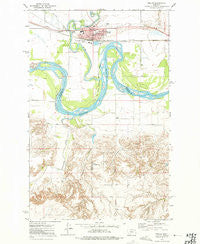 Poplar Montana Historical topographic map, 1:24000 scale, 7.5 X 7.5 Minute, Year 1972