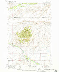 Porcupine Butte Montana Historical topographic map, 1:24000 scale, 7.5 X 7.5 Minute, Year 1972