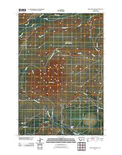 Porcupine Butte Montana Historical topographic map, 1:24000 scale, 7.5 X 7.5 Minute, Year 2011