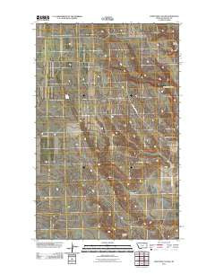 Porcupine Coulee Montana Historical topographic map, 1:24000 scale, 7.5 X 7.5 Minute, Year 2011