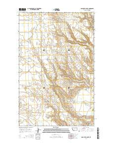 Porcupine Coulee Montana Current topographic map, 1:24000 scale, 7.5 X 7.5 Minute, Year 2014
