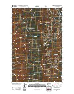 Porcupine Creek Montana Historical topographic map, 1:24000 scale, 7.5 X 7.5 Minute, Year 2011