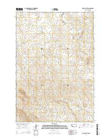 Potato Buttes Montana Current topographic map, 1:24000 scale, 7.5 X 7.5 Minute, Year 2014
