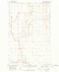 Poverty Coulee Montana Historical topographic map, 1:24000 scale, 7.5 X 7.5 Minute, Year 1970