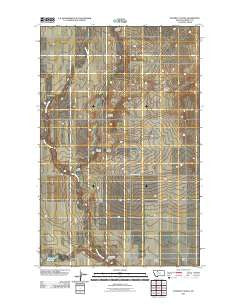 Poverty Coulee Montana Historical topographic map, 1:24000 scale, 7.5 X 7.5 Minute, Year 2011