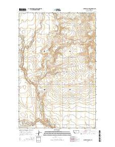 Poverty Coulee Montana Current topographic map, 1:24000 scale, 7.5 X 7.5 Minute, Year 2014
