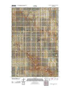 Poverty Coulee NE Montana Historical topographic map, 1:24000 scale, 7.5 X 7.5 Minute, Year 2011