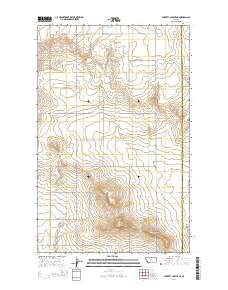 Poverty Coulee NE Montana Current topographic map, 1:24000 scale, 7.5 X 7.5 Minute, Year 2014
