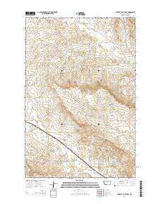 Poverty Flat West Montana Current topographic map, 1:24000 scale, 7.5 X 7.5 Minute, Year 2014