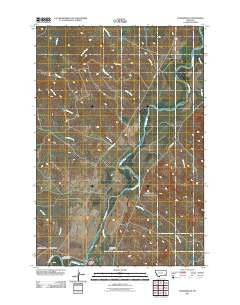 Powderville Montana Historical topographic map, 1:24000 scale, 7.5 X 7.5 Minute, Year 2011