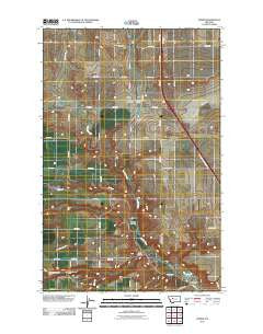 Power Montana Historical topographic map, 1:24000 scale, 7.5 X 7.5 Minute, Year 2011