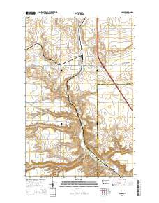 Power Montana Current topographic map, 1:24000 scale, 7.5 X 7.5 Minute, Year 2014