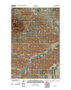 Pownal Montana Historical topographic map, 1:24000 scale, 7.5 X 7.5 Minute, Year 2011