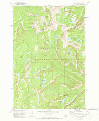Pozega Lakes Montana Historical topographic map, 1:24000 scale, 7.5 X 7.5 Minute, Year 1971