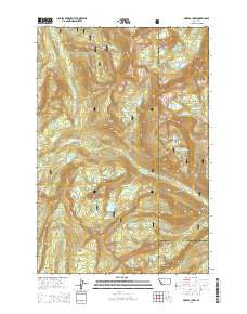 Pozega Lakes Montana Current topographic map, 1:24000 scale, 7.5 X 7.5 Minute, Year 2014