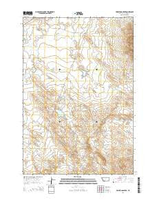Prairie Dog Creek Montana Current topographic map, 1:24000 scale, 7.5 X 7.5 Minute, Year 2014