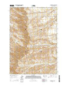 Prante Ranch Montana Current topographic map, 1:24000 scale, 7.5 X 7.5 Minute, Year 2014