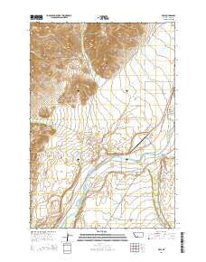 Pray Montana Current topographic map, 1:24000 scale, 7.5 X 7.5 Minute, Year 2014
