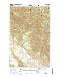 Proctor Montana Current topographic map, 1:24000 scale, 7.5 X 7.5 Minute, Year 2014