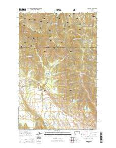 Proctor Montana Current topographic map, 1:24000 scale, 7.5 X 7.5 Minute, Year 2014
