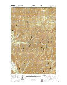 Pulpit Mountain Montana Current topographic map, 1:24000 scale, 7.5 X 7.5 Minute, Year 2014