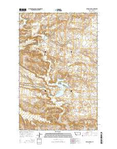 Putnam Lake Montana Current topographic map, 1:24000 scale, 7.5 X 7.5 Minute, Year 2014