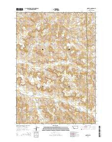 Quietus Montana Current topographic map, 1:24000 scale, 7.5 X 7.5 Minute, Year 2014