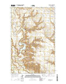 Rabbit Hills Montana Current topographic map, 1:24000 scale, 7.5 X 7.5 Minute, Year 2014