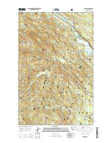 Radnor Montana Current topographic map, 1:24000 scale, 7.5 X 7.5 Minute, Year 2014